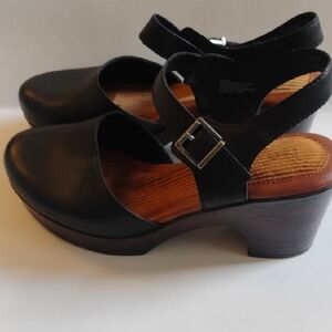 Boc Black and Brown Chunky Heel Mules Size 10